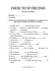 English verb tenses