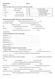 simple past tense worksheet