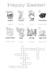 English Worksheet: Crossword Easter