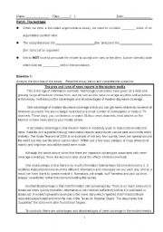 English Worksheet: two-sided argumentative writing