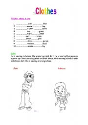 English worksheet: Clothes