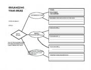 English Worksheet: organizing ideas to write a story