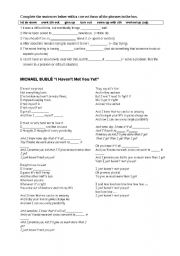 English Worksheet: Michael Bubls song 