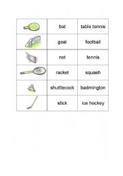 English Worksheet: Sport equipment