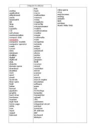 computer teachers vocabulary