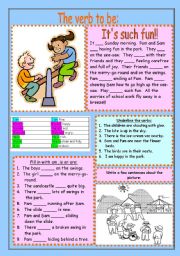 English Worksheet: The verb to be