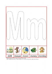 English worksheet: Phonic Recognition Mm