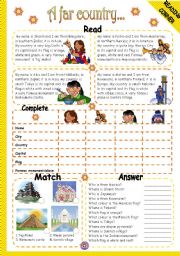English Worksheet: A FAR COUNTRY - READING