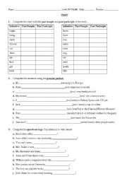 English worksheet: Short Test 
