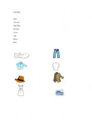 English Worksheet: easy clothes review