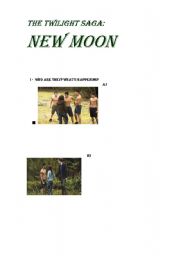 English Worksheet: The twilight saga: New Moon. (Film)