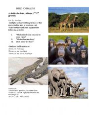 English Worksheet: Wild animals 1