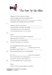 English Worksheet: Lily Allen, 