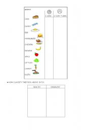English worksheet: Food exercise