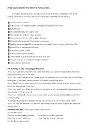 English Worksheet: If we could the earths population to 100