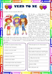 English Worksheet: VERB TO BE