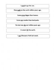 English Worksheet: Create Your Own Stories - Past Tense
