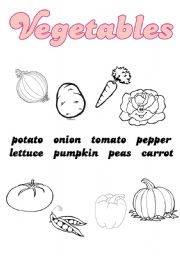 English worksheet: Vegetables vocabulary