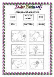 English Worksheet: Easter Flashcards