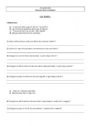 English Worksheet: Direct & indirect speech