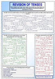 English Worksheet: Revision of Tenses