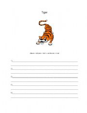 English worksheet: Writing - animal