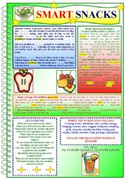 English Worksheet: SMART SNACKS (Tips for Everybody)