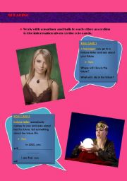 English Worksheet:  a creative speaking activity for simple future tense (will/ wont)
