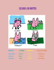 English Worksheet: Seasons and Months