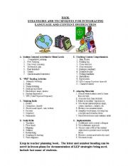 English Worksheet: Documentation for use of ESOL Strategies