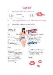 English Worksheet: I kissed a girl by Katy Perry