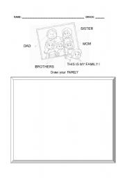 English Worksheet: Family