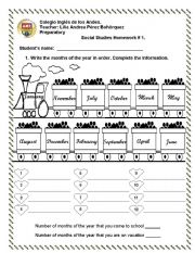 English Worksheet: Months of the year