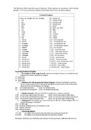 English Worksheet: numbers