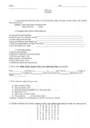 English worksheet: Revision