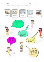 English worksheet: Reading about the kitchen