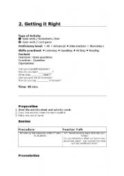English Worksheet: classroom english