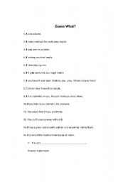 English Worksheet: Guess What? (Riddles)