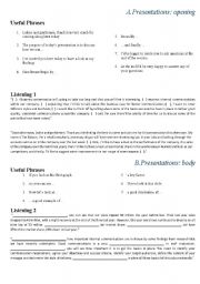 English Worksheet: Presentations: step-by-step