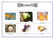 English Worksheet: verbs in the kitchen 2