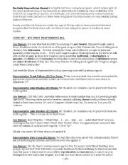 English worksheet: Daily Show 9/11 First Responders Transcript with Vocabulary List