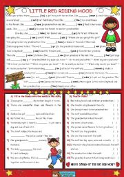 English Worksheet: Little Red Riding Hood / Simple Past Tense