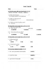 English worksheet: test