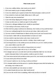 English Worksheet: second conditonal