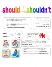 English Worksheet: should and shouldnt 