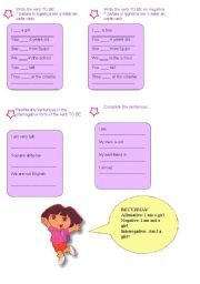 English worksheet: Verb to be elementary excersices