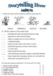 English Worksheet: The Blue Penguin