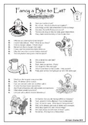 English Worksheet: Fancy a Bite to Eat