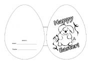 Easter Egg Postcard for Colouring