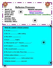 English Worksheet: Reflexive pronouns